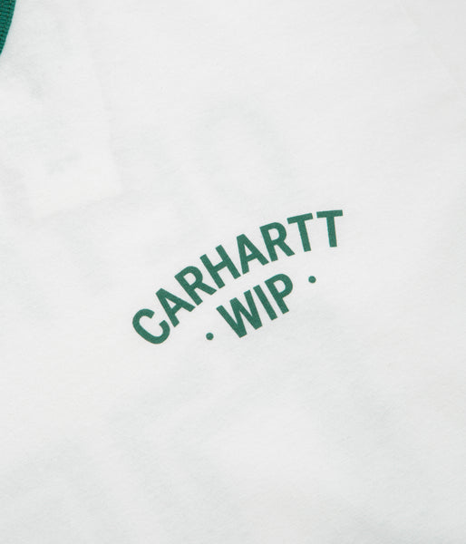 Carhartt 89 Ringer T-Shirt - White / Rainforest | Flatspot