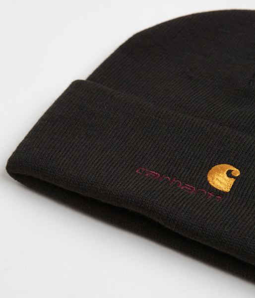 [CARHARTT]★SCRIPT BEANIE Carhartt American Script Beanie Knit Hat One Size Black Used