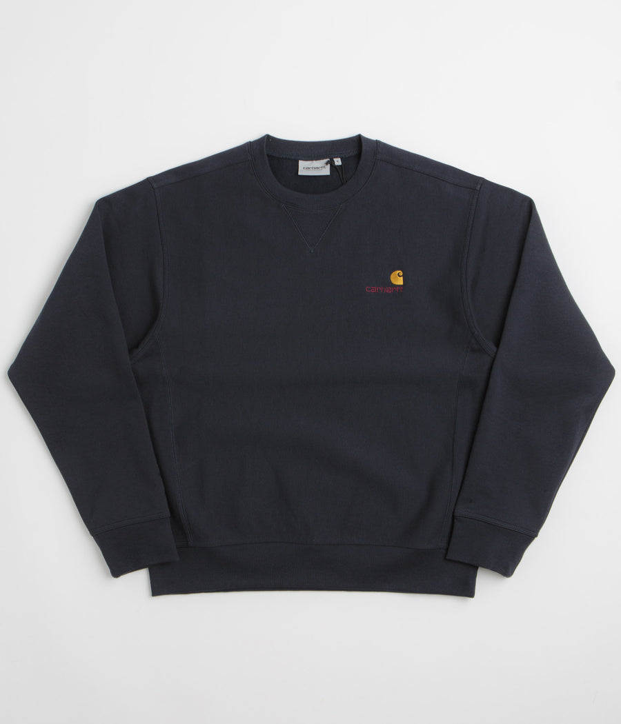 Carhartt American Script Crewneck Sweatshirt - Deep Night