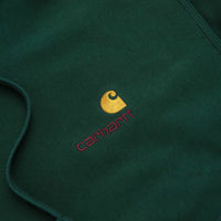 Carhartt American Script Hoodie in Dark Fir thumbnail
