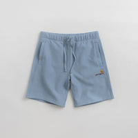 Carhartt American Script Sweat Shorts - Frosted Blue thumbnail
