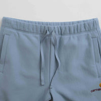 Carhartt American Script Sweat Shorts - Frosted Blue thumbnail