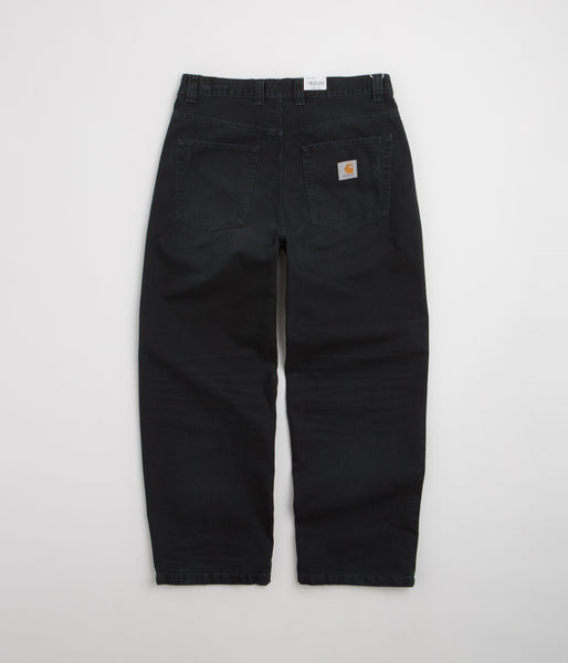 Carhartt Brandon Canvas Pants - Black Grind Wash | Flatspot