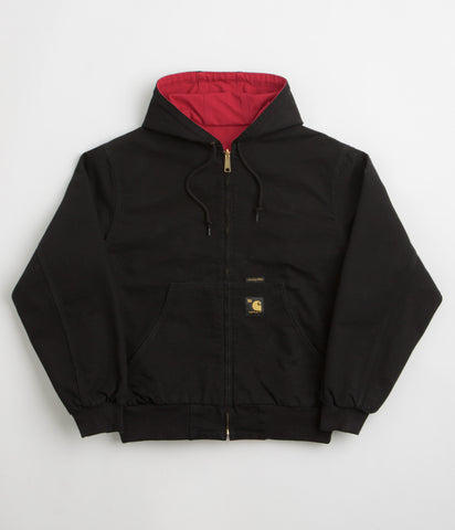 Carhartt Canvas OG Active Jacket - Black / USA Red | Flatspot