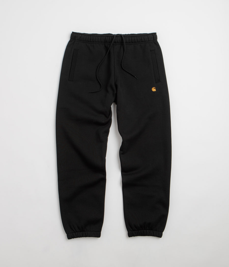 Carhartt Chase Sweatpants - Black / Black / Gold