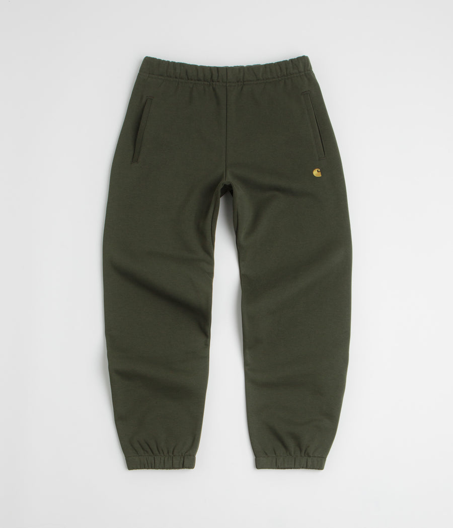 Carhartt Chase Sweatpants - Olive / Gold