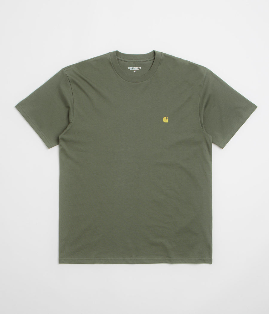 Carhartt Chase T-Shirt in Leaf and Gold