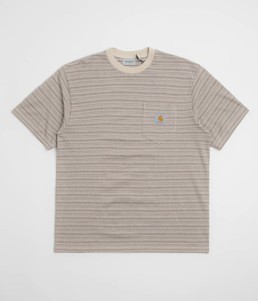 Carhartt Gellar Pocket T-Shirt - Gellar Stripe / Wax | flatspot