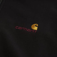 Carhartt Half Zip American Script Sweatshirt - Black thumbnail