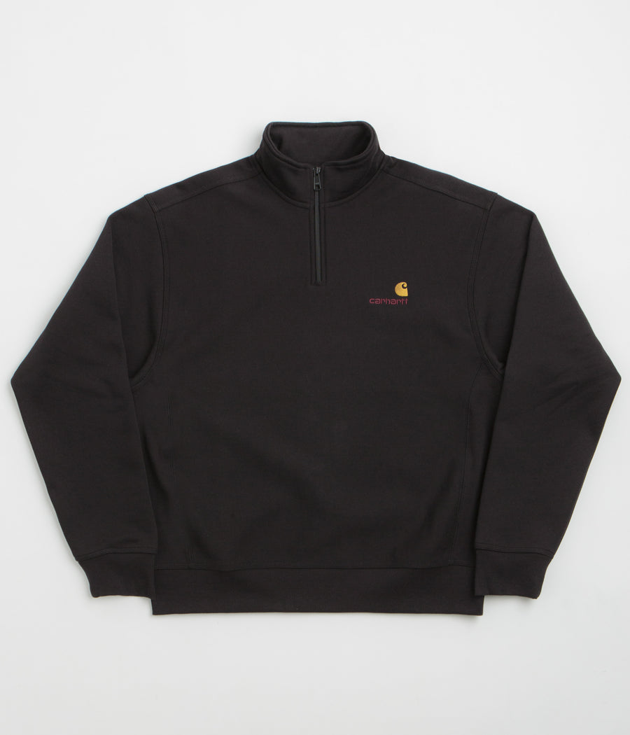 Carhartt Half Zip American Script Sweatshirt - Black