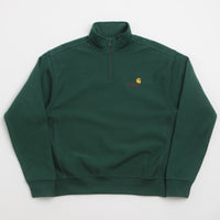 Carhartt Half Zip American Script Sweatshirt in Dark Fir thumbnail