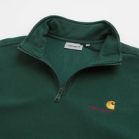 Carhartt Half Zip American Script Sweatshirt in Dark Fir thumbnail