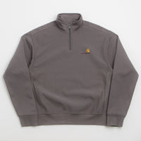 Carhartt Half Zip American Script Sweatshirt in Porphyry thumbnail