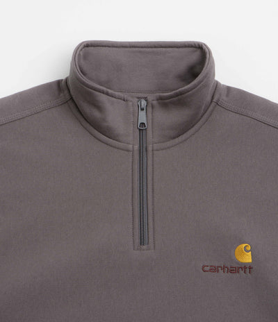 Carhartt Half Zip American Script Sweatshirt in Porphyry