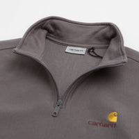 Carhartt Half Zip American Script Sweatshirt in Porphyry thumbnail