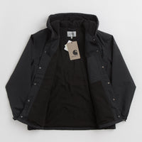 Carhartt Hooded Coach Jacket - Black / White thumbnail