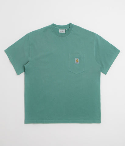 Tシャツ・カットソー Carhartt S/S HUDSON POCKET T-SHIRT (I0351401YI5F SORRENT) Carhartt WIP S/S Hudson Women's T-Shirt Black I035138-895F