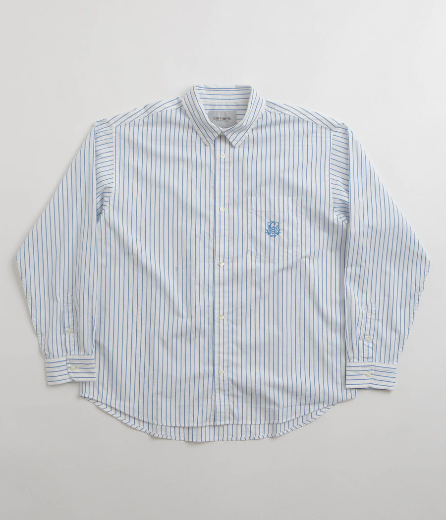 Carhartt Linus Stripe Poplin Shirt - Bleach / White