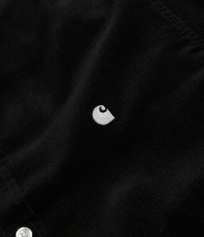 Carhartt Madison Fine Cord Shirt in Black and Wax