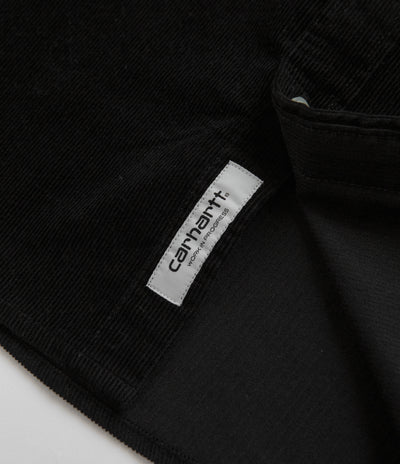 Carhartt Madison Fine Cord Shirt in Black and Wax