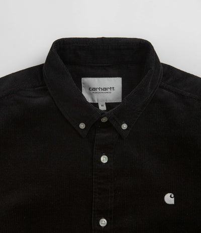 Carhartt Madison Fine Cord Shirt in Black and Wax