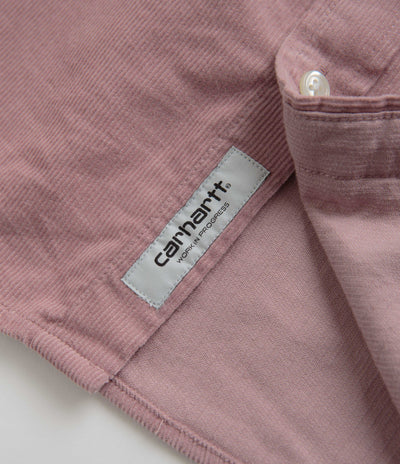 Carhartt Madison Fine Cord Shirt - Glassy Pink / Wax