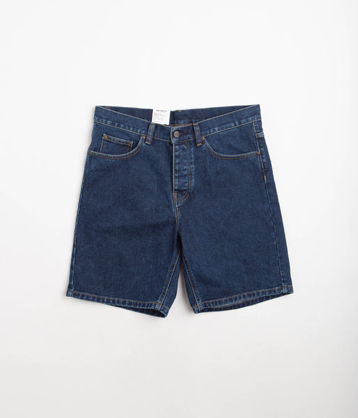 Carhartt Newel Shorts Blue Stone Washed Flatspot