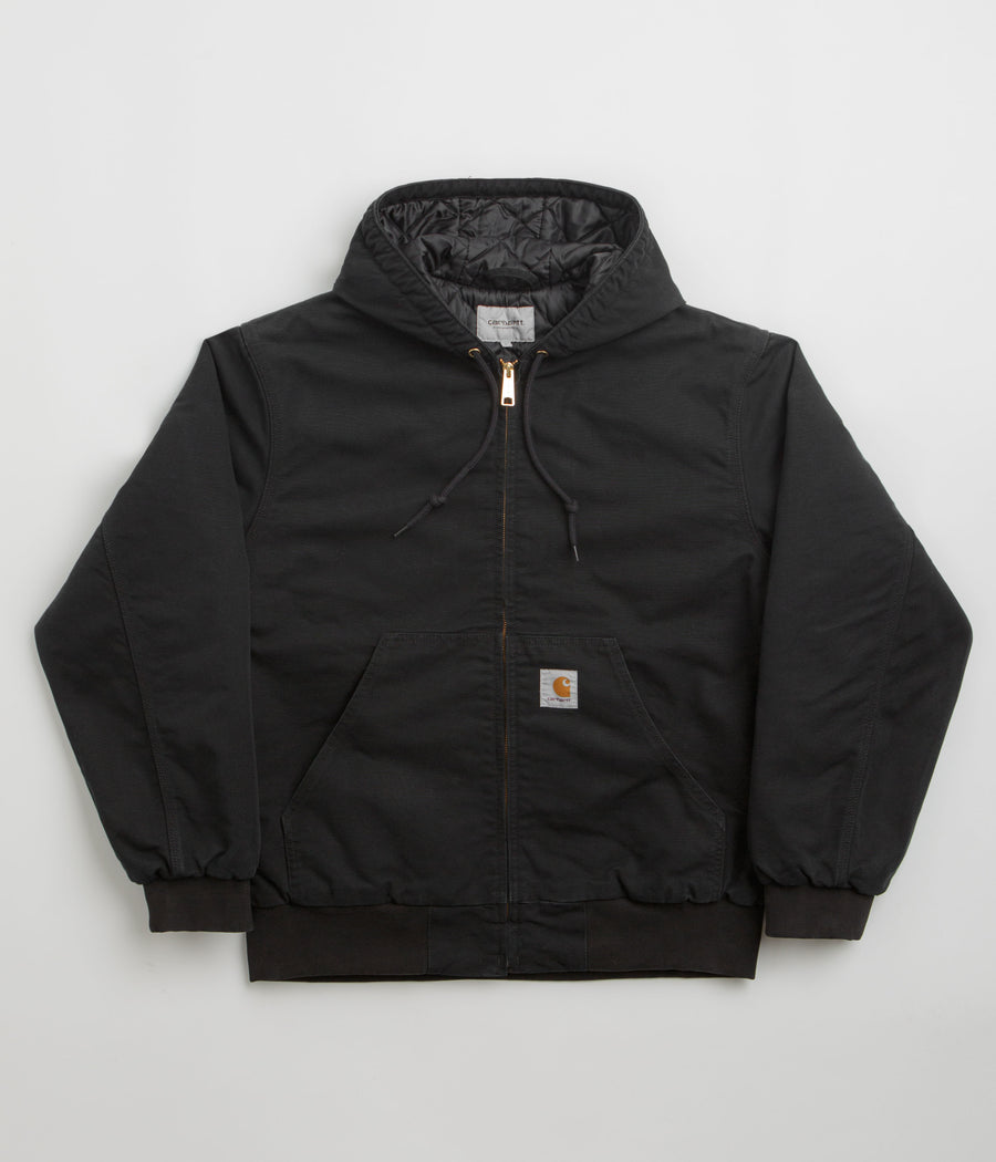 Carhartt OG Active Jacket in Black and Black Stone Canvas