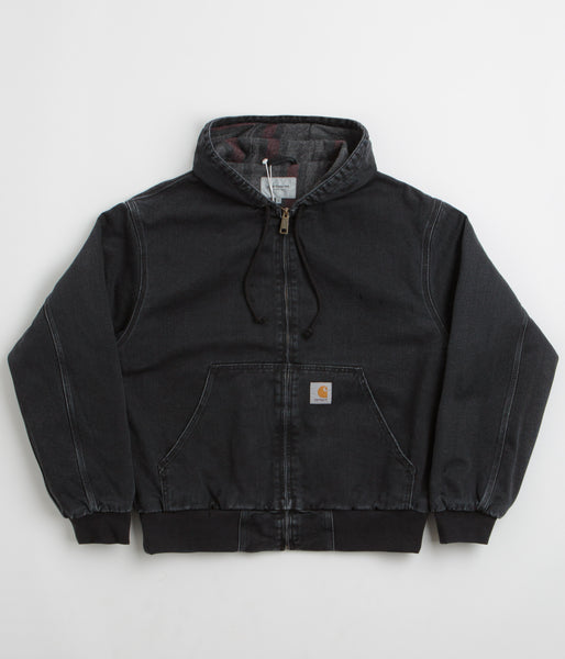 Carhartt OG Active Jacket - Black Stone Washed - Order by 3pm for