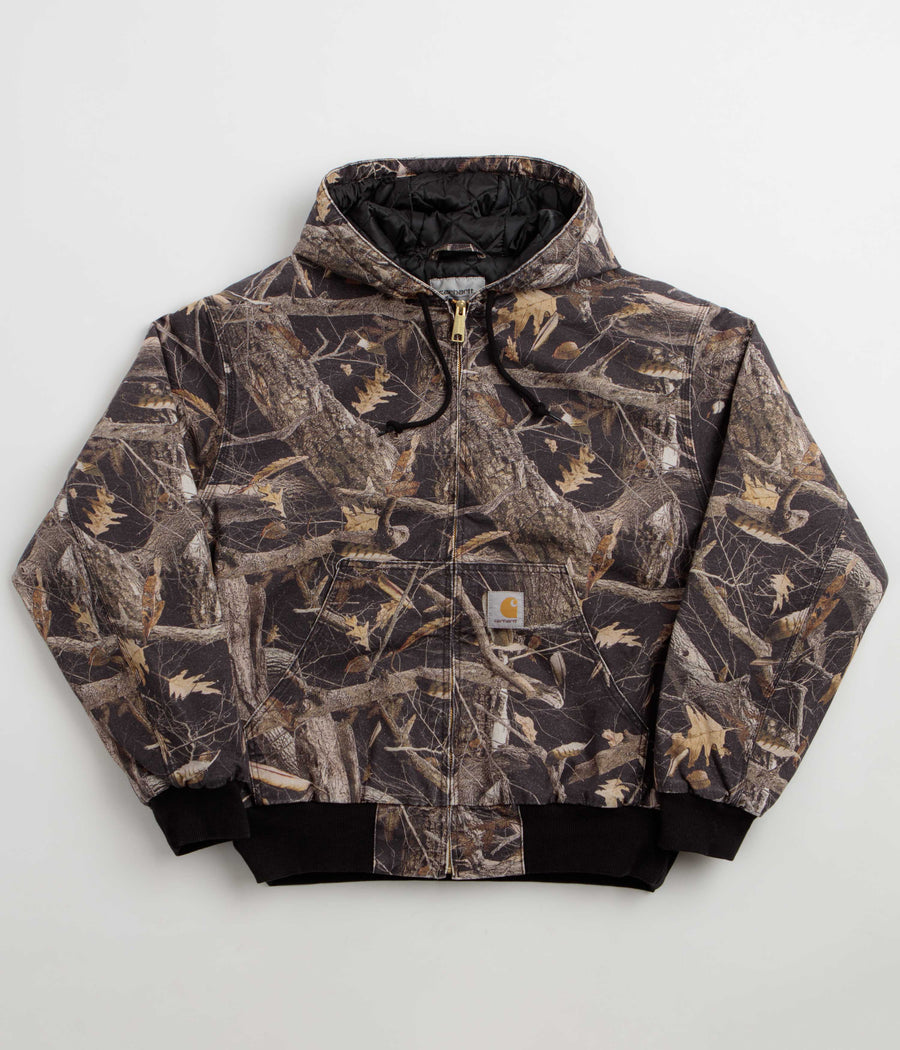 Carhartt OG Active Jacket - Camo Feather Tree / Black Heavy Stone Wash