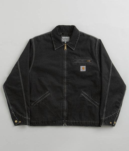 Carhartt OG Detroit Jacket - Black Stone Wash | Flatspot