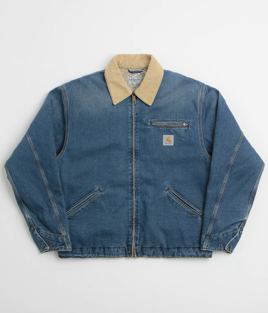 Carhartt OG Detroit Jacket in Blue and Dusty Hamilton Brown Dark Wash