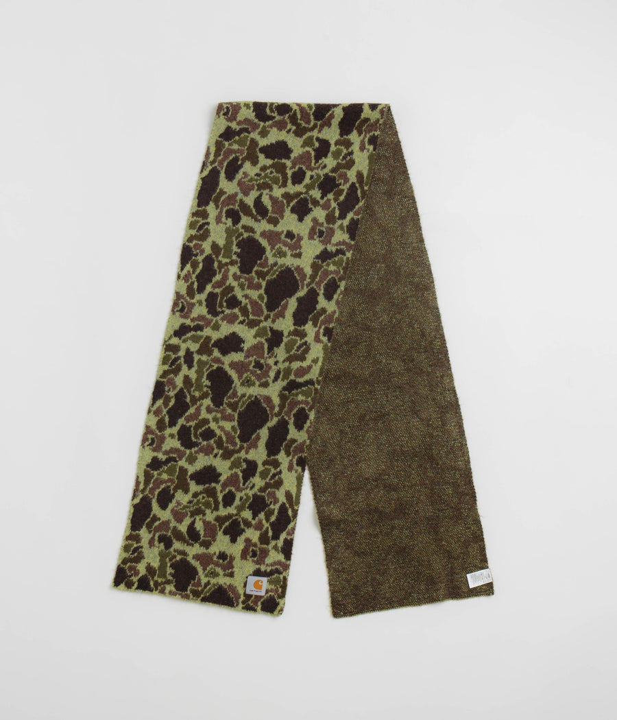 Carhartt Palmer Scarf in Camo Duck Jacquard and Green