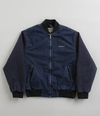 ジャケット・アウター carhartt wip PAXON BOMBER-Blue Dark Navy carhartt-paxon-bomber-jacket-