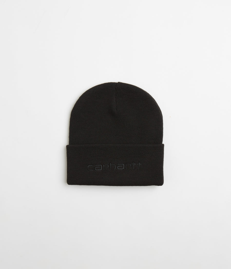 Carhartt Script Beanie in Black and Black