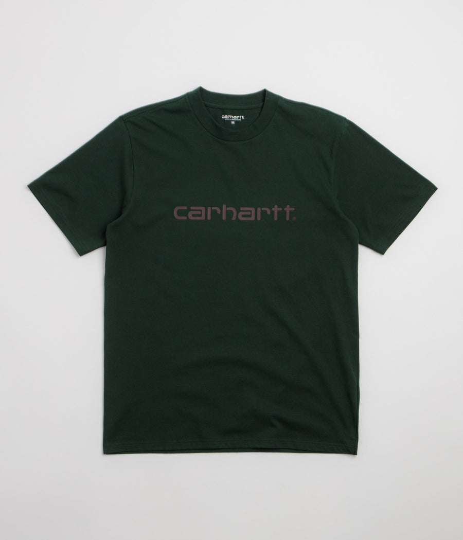 Carhartt Script T-Shirt - Dark Scarab / Palisander