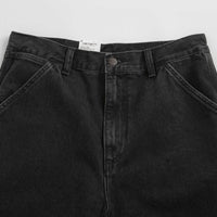 Carhartt Single Knee Shorts - Black Stone Washed thumbnail