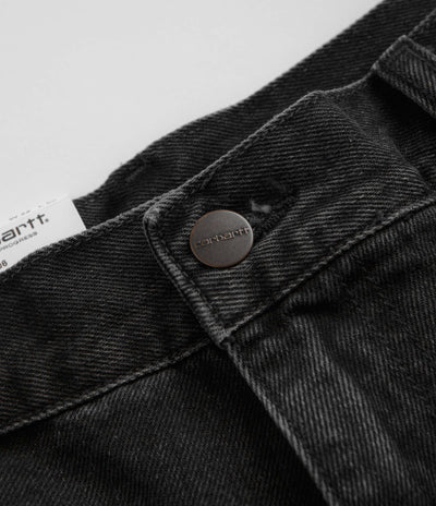 Carhartt Single Knee Shorts - Black Stone Washed