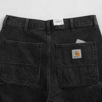 Carhartt Single Knee Shorts - Black Stone Washed thumbnail