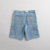 Carhartt Single Knee Shorts - Heavy Stone Bleached Blue thumbnail