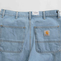 Carhartt Single Knee Shorts - Heavy Stone Bleached Blue thumbnail