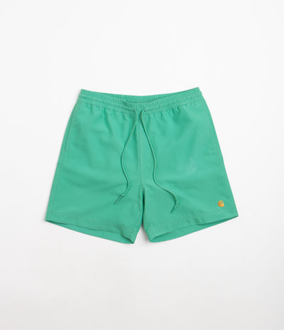 Carhartt Swim Trunks in Aqua Green and Gold