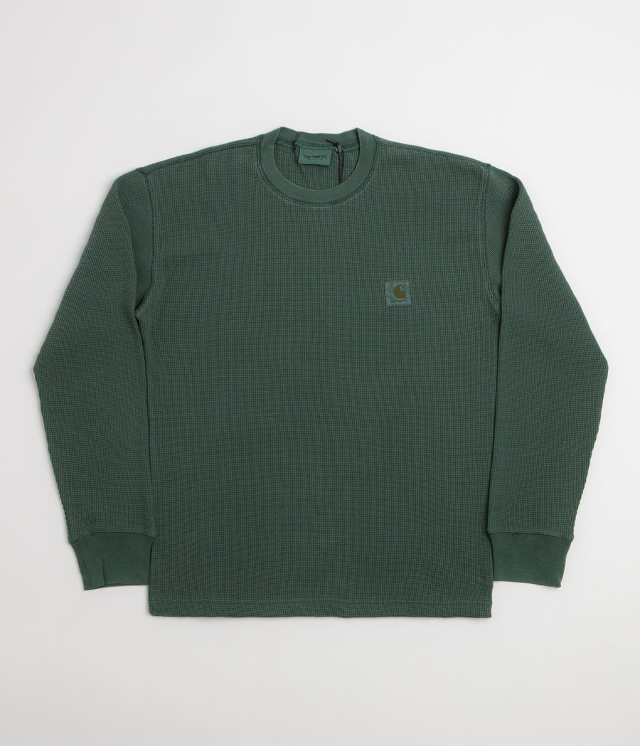 Carhartt Vista Waffle Long Sleeve T-Shirt in Dark Scarab