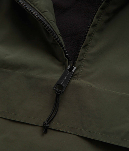 BRIEFING MS WIND PULLOVER カーキ L Carhartt Windbreaker Pullover Jacket - Office Green / White | flatspot