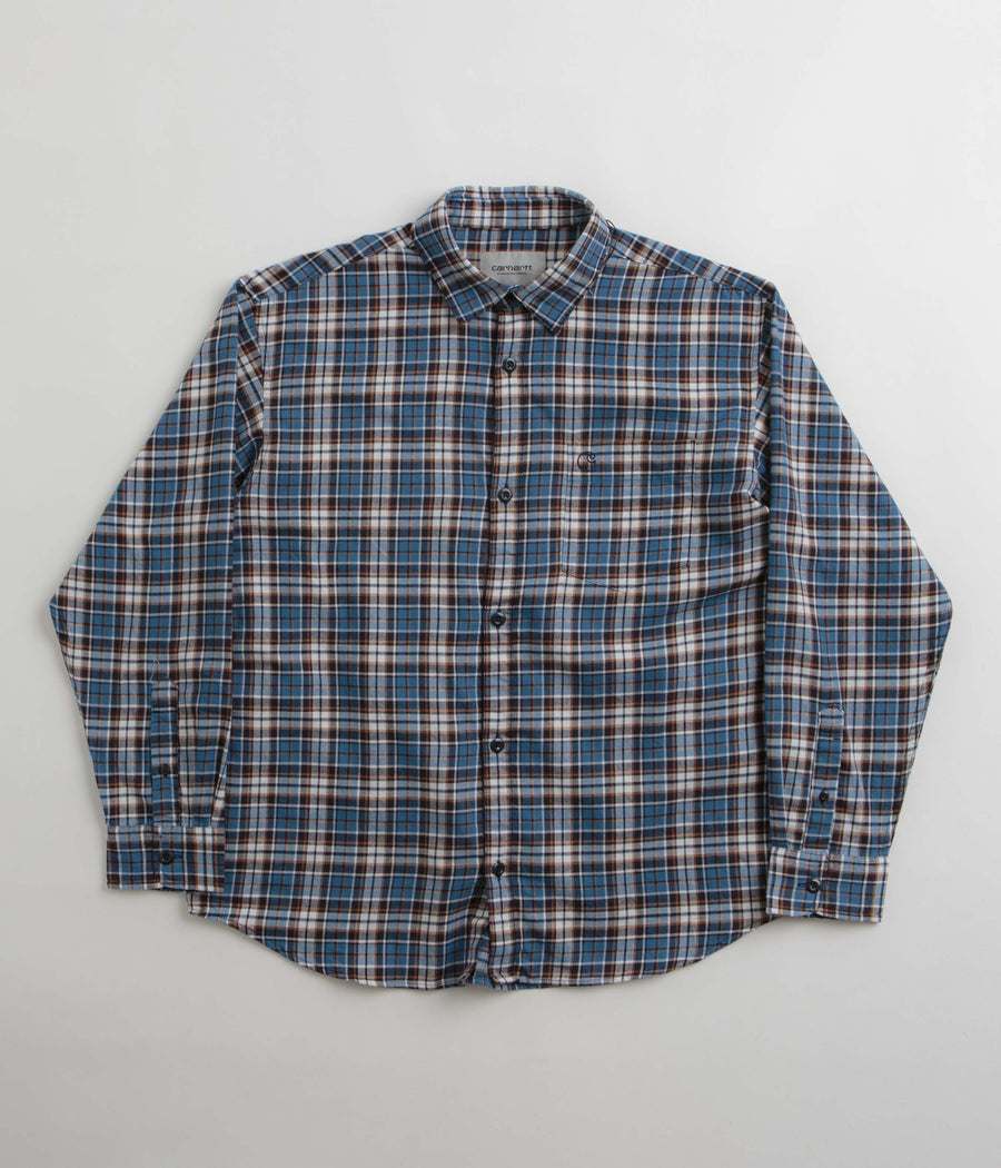 Carhartt Yuma Shirt Twill Flannel Shirt - Storm Blue