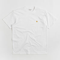 Carhartt Chase T-Shirt - White / Gold thumbnail