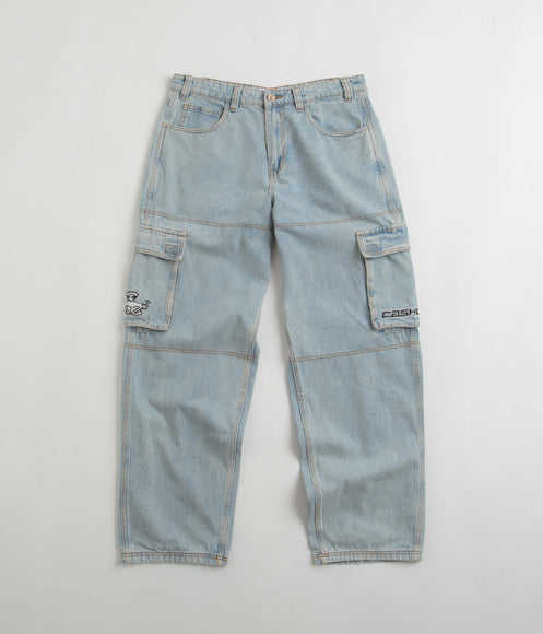 Cash Only Aleka Cargo Jeans - Light Wash