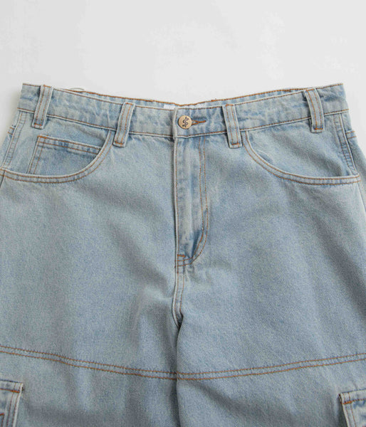 Cash Only Aleka Cargo Jeans - Light Wash | Flatspot
