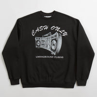 Cash Only Boombox Applique Crewneck Sweatshirt - Black thumbnail
