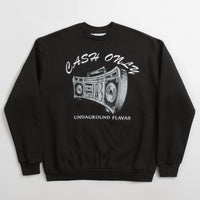 Cash Only Boombox Applique Crewneck Sweatshirt in Black thumbnail